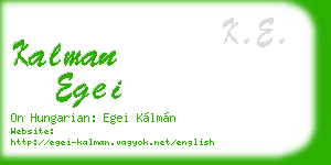 kalman egei business card