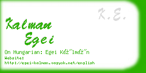 kalman egei business card